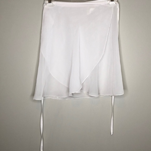 Ainsley Wear Dresses & Skirts - Ainsley Wear white sheer wraparound ballet skirt L